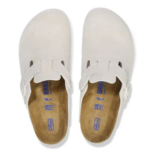 Load image into Gallery viewer, BOSTON SOFT FOOTBED SUEDE LEATHER | ANTIQUE WHITE (NARROW) BIRKENSTOCK