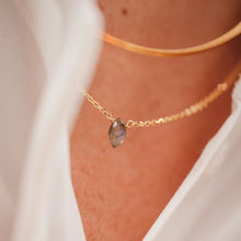 Load image into Gallery viewer, COLLIER ELENA | PLAQUE OR - TOURMALINE ROSE TIROIR DE LOU