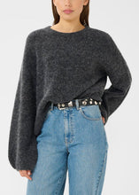 Load image into Gallery viewer, GZALPHA SLIT PULLOVER | CHARCOAL MEL GESTUZ