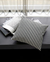 Load image into Gallery viewer, CUSHION COVER STRIPE BLACK/GREY