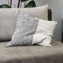 Load image into Gallery viewer, black and off-white linen cushion House Doctor