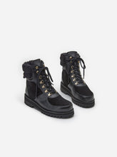 Load image into Gallery viewer, LINN LEATHER SUEDE BOOTS | BLACK FROM FLATTERED