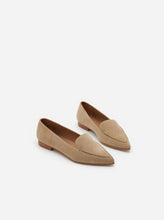 Load image into Gallery viewer, ALEX SUEDE LOAFERS | BEIGE FLATTERED