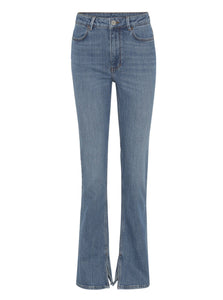 These high-rise, dark-wash jeans have a slight flare from 2NDDAY