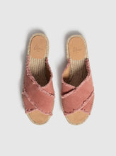Load image into Gallery viewer, flat dark pink espadrille made in cotton canvas from Castaner