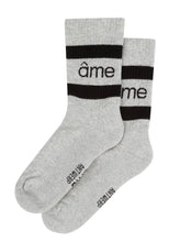 Load image into Gallery viewer, DIEGO SOCKS WITH CONTRASTING LINES | MARLED GREY FROM ÂME ANTWERP