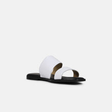 Load image into Gallery viewer, DEFINITIVE ASYMMETRIC SNAKE SANDAL | OFF WHITE