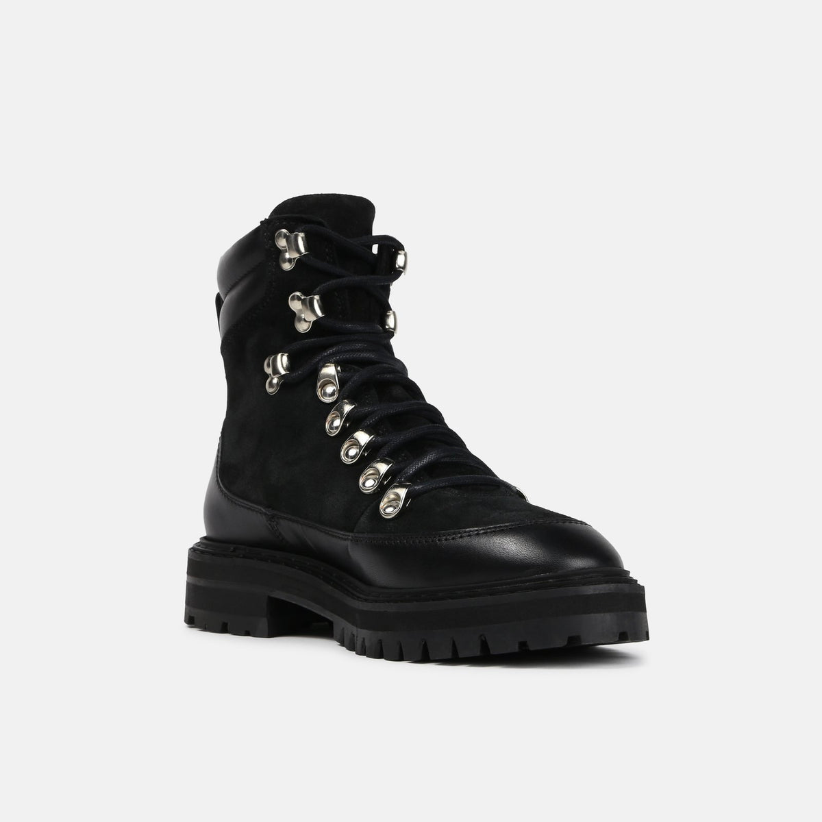 Black suede hiker outlet boots