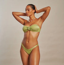 Load image into Gallery viewer, WILD ROSE BIKINI BOTTOM | LEAF GREEN
