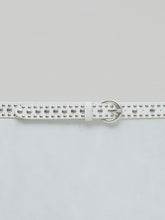 Load image into Gallery viewer, LEATHER BELT WITH STUDS | IVORY