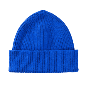 le bonnet en laine bleu électrique azure