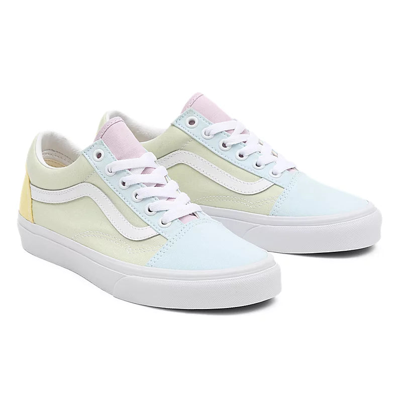 PASTEL BLOCK OLD SKOOL SHOES MULTI TRUE WHITE