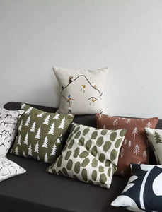 Cushion cover in a wonderful heavyweight cotton linen blend with pattern Dots. From Fine Little Day collection