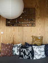 Load image into Gallery viewer, Leo cushion cover in organic cotton with motif by Freja Erixån from Fine Little Day collection