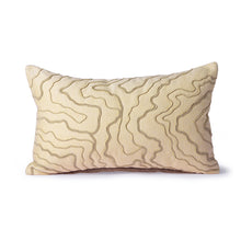 Load image into Gallery viewer, Cream coloured cushion with stitched lines.  hk living