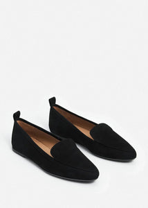 CAJSA SUEDE | BLACK FLATTERED