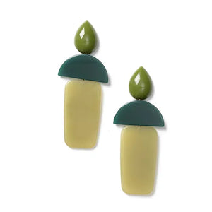 Nation earrings green Laurence Delvallez