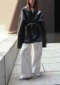 KIMONO FAUX LEATHER | BLACK STUDIO CUT