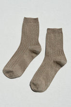 Load image into Gallery viewer, Her Socks - Modal Lurex: Ruby Glitter Le Bon Shoppe