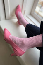 Load image into Gallery viewer, Her Socks - Modal Lurex: Ruby Glitter Le Bon Shoppe