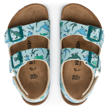 Charger l&#39;image dans la galerie, MILANO KIDS BIRKO-FLOR | BIG DINO LIGHT BLUE BIRKENSTOCK