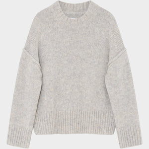 JOSIE SOFT MOHAIR KNIT W | LIGHT GREY MEL Mellow Concept