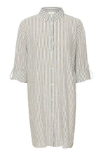 Charger l&#39;image dans la galerie, MILIA SHIRT DRESS | CHALK/BLACK STRIPE KAFFE