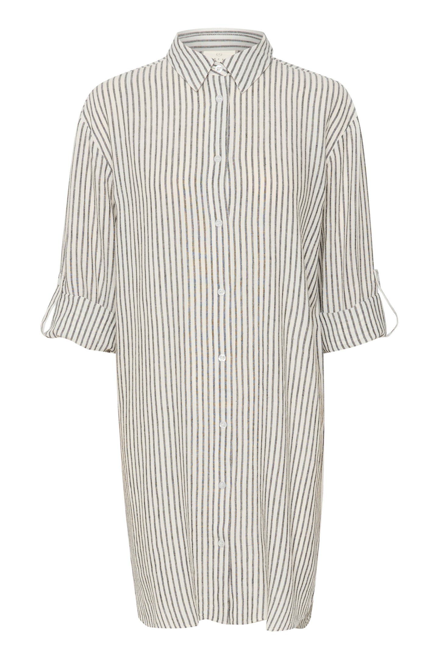 MILIA SHIRT DRESS | CHALK/BLACK STRIPE KAFFE