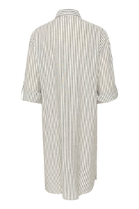 MILIA SHIRT DRESS | CHALK/BLACK STRIPE KAFFE