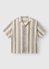 Load image into Gallery viewer, JENS OVER RESORT RIGA SS SHIRT | NAVY STRIPE GABBA