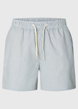 Load image into Gallery viewer, SLHCOOPER-SEERSUCKER SWIMSHORTS |  BLUE MIRAGE WITH EGRET SELECTED MEN