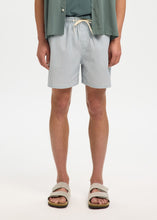 Load image into Gallery viewer, SLHCOOPER-SEERSUCKER SWIMSHORTS |  BLUE MIRAGE WITH EGRET SELECTED MEN