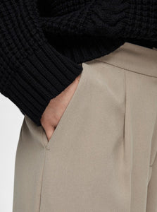 SLFTINNI MW WIDE PANT | GREIGE SELECTED