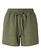 Charger l&#39;image dans la galerie, SLFLINNIE MW LINEN SHORT | OLIVINE SELECTED