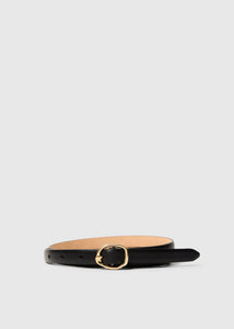 SLFELINE SLIM LEATHER BELT | BLACK