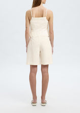 Load image into Gallery viewer, SLFMETTE BUTTONED JACQUARD STRAP TOP | SNOW WHITE SELECTED