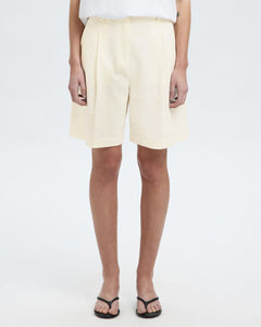 SLFMETTE JACQUARD SHORTS | SNOW WHITE SELECTED