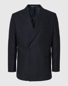 SLHRELAXED-ANDERSON WOOL BLEND BLAZER | DARK NAVY CHALK STRIPE SELECTED MEN