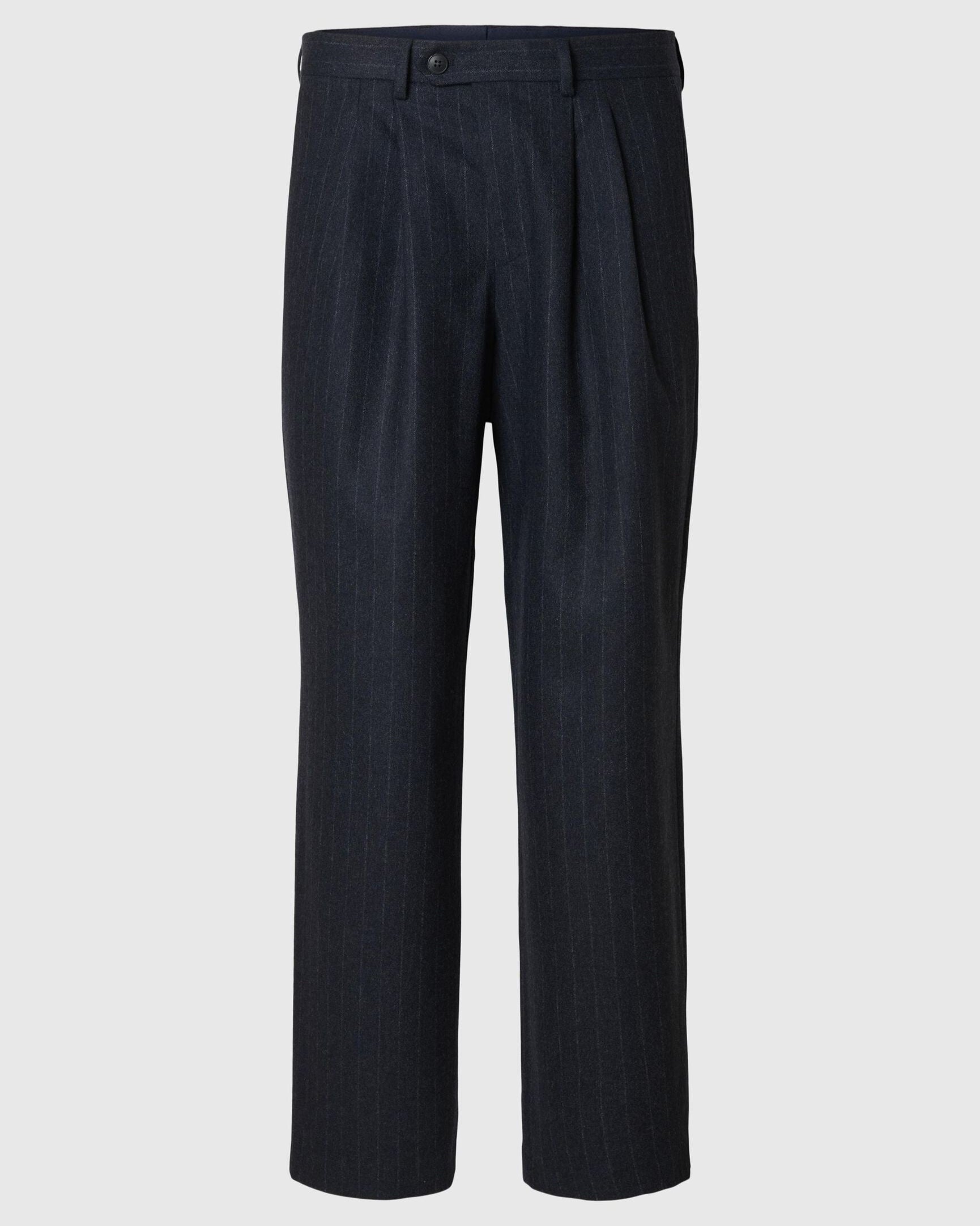 完売品！Wool Chalk Stripe SlacksカラーMID NIGHT Wool Chalk Stripe Slacks / 商品詳細ページ / LIDNM / Llife ONLINE