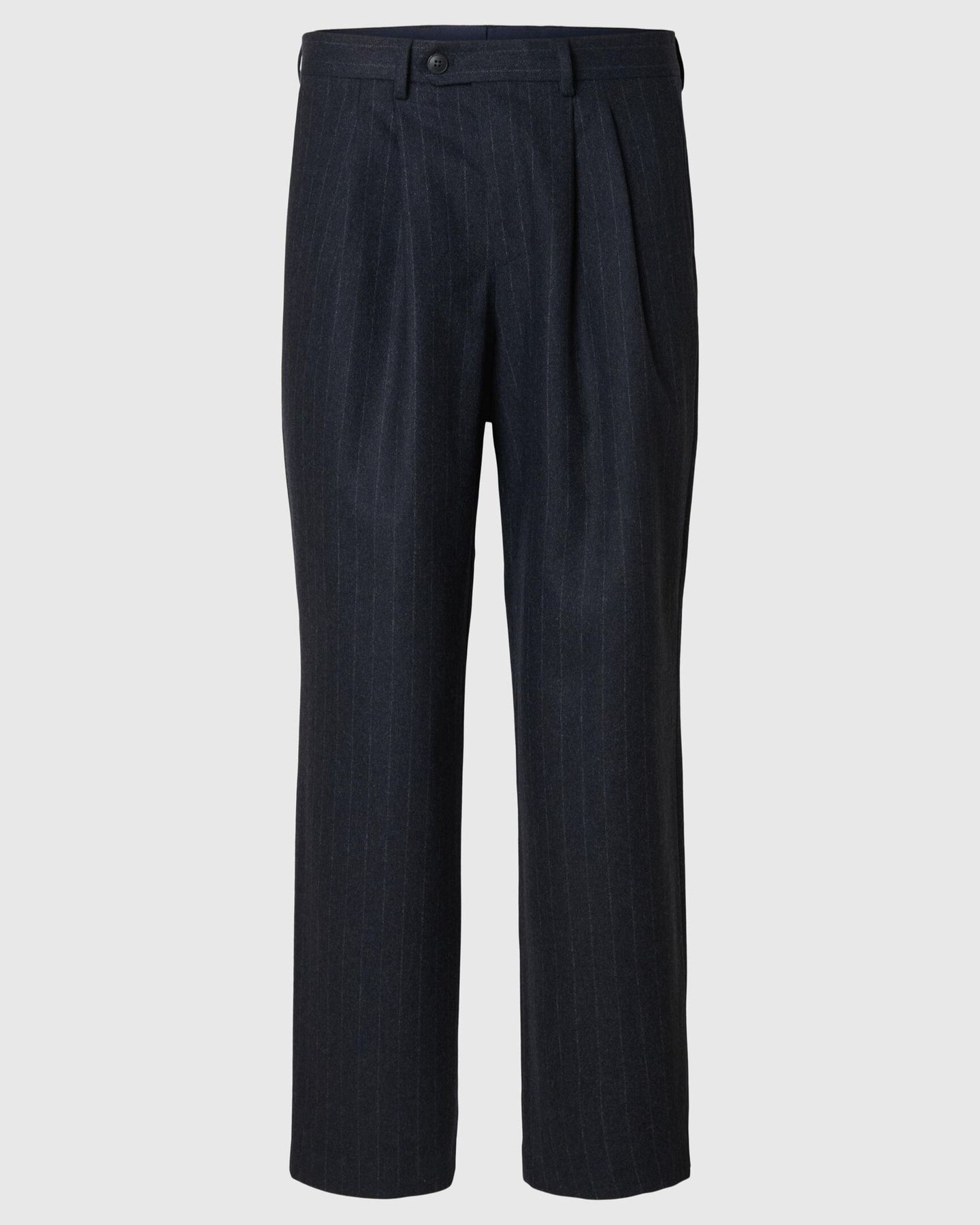 SLHRELAXED-ANDERSON WOOL BLEND | DARK NAVY CHALK STRIPE SELECTED MEN