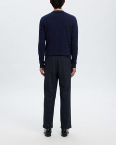 SLHRELAXED-ANDERSON WOOL BLEND | DARK NAVY CHALK STRIPE SELECTED MEN