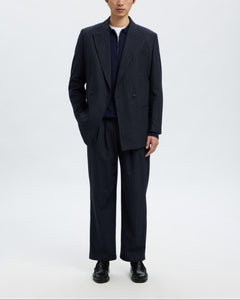 SLHRELAXED-ANDERSON WOOL BLEND | DARK NAVY CHALK STRIPE SELECTED MEN