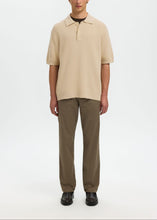 Load image into Gallery viewer, SLHDANE SS KNIT RELAXED POLO | OATMEAL SELECTED MEN