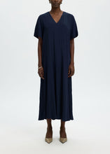 Load image into Gallery viewer, SLFIONA REGULAR 2/4 ANKLE DRESS |  DARK SAPPHIRE 34 DAY BIRGER AND MIKKELSEN