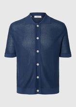 Load image into Gallery viewer, SLHSHANE SS OPEN STRUC POLO CARDIGAN | SARGASSO SEA SELECTED MEN
