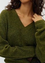 Load image into Gallery viewer, ASATO V-M RIONE KNIT | WARM OLIVE MELANGE MBYM