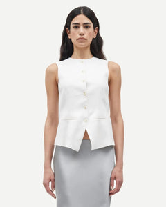 SARUMA VEST | WHITE SAMSOE SAMSOE