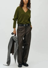 Load image into Gallery viewer, ASATO V-M RIONE KNIT | WARM OLIVE MELANGE MBYM