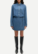 Load image into Gallery viewer, ASKYLAR DRESS  |  MEDIUM DENIM BLUE SAMSOE SAMSOE