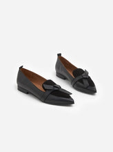 Load image into Gallery viewer, ALLY LEATHER LOAFERS | SUEDE BLACK FLATTERED